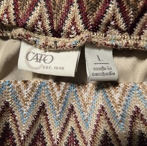 Cato's Chevron Patterned Knit Wide Leg Pant
